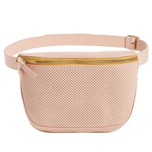 Clare V Perforated Fanny Pack in Ballet Pink